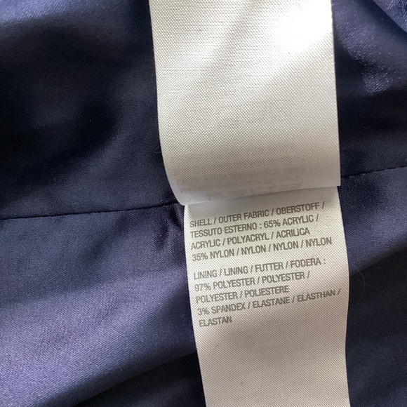 NWOT ISAAC MIZRAHI LIVE WOMAN  PLUS 2X LONG NAVY COAT NOTCH COLLAR - Picture 13 of 13